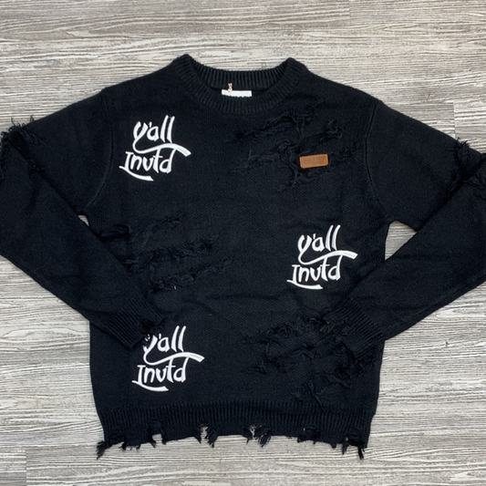 Kleep- y’all invtd rugged sweater (black)