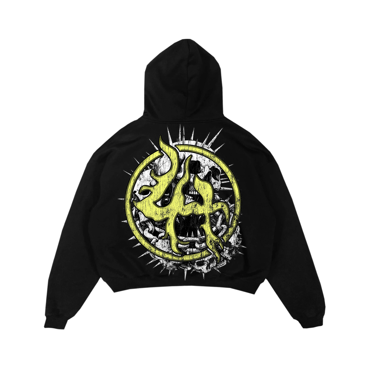 LOST HILLS - chained up skeleton hoodie