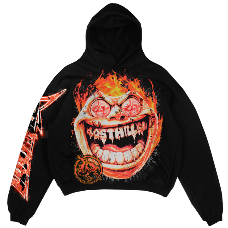 LOSTHILL - fire face hoodie