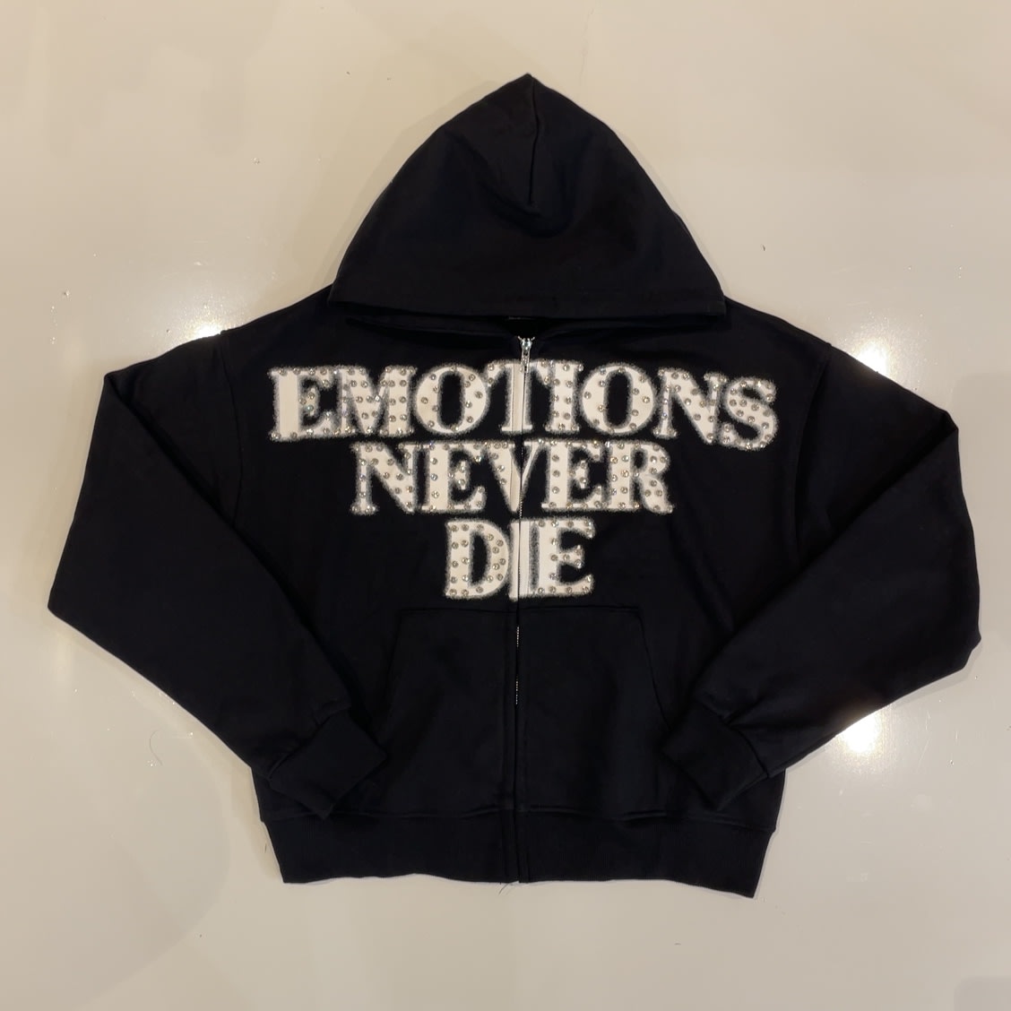 Mixed Emotions Never Die Hoodie Black