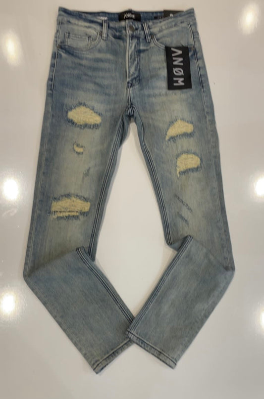 ANOM Dirty Wash Distressed Skinny Jeans