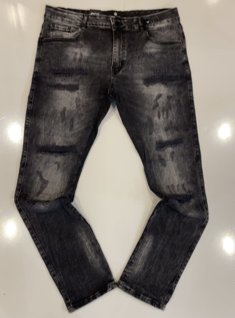 Focus Black Patched Skinny Jeans