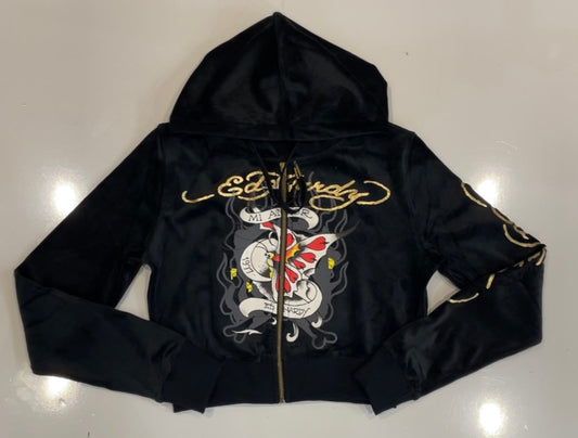 ED Hardy Black Armor Velour Sweatsuit