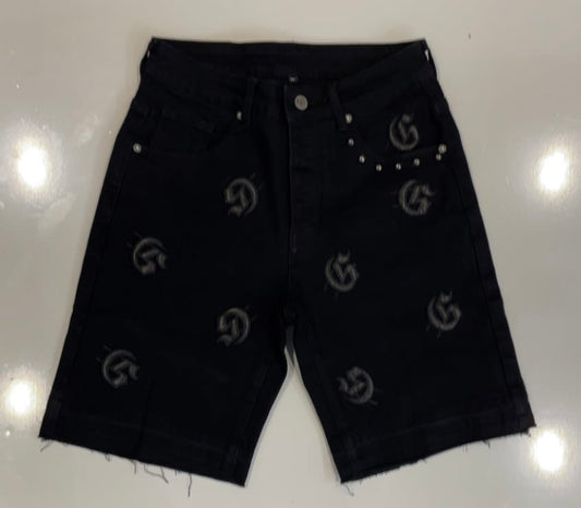 Godspeed Slim Fit Black Logo Shorts