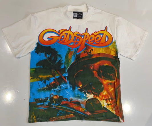 Godspeed White Race Car T-Shirt