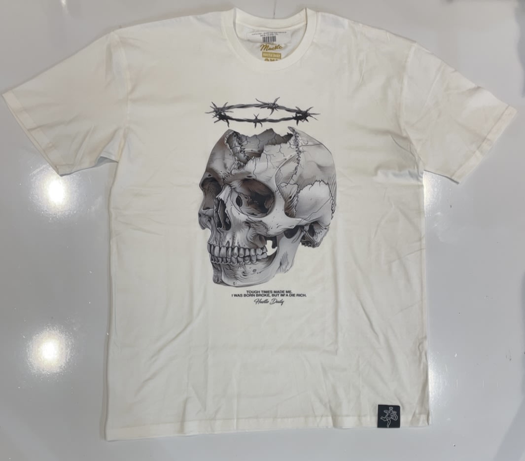 Hustle Daily Off White Tough Times Made Me T-Shirt