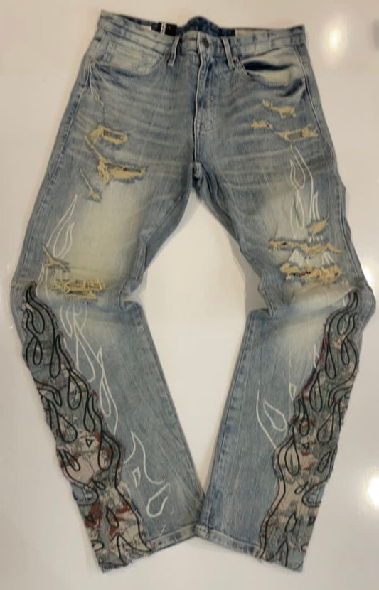 Smoke Rise Light Wash Flare Jeans