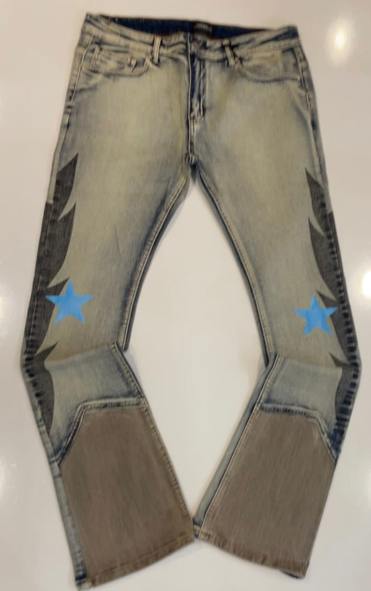 Cooper 9 N.A.S Light Wash Wing Stacked Jeans