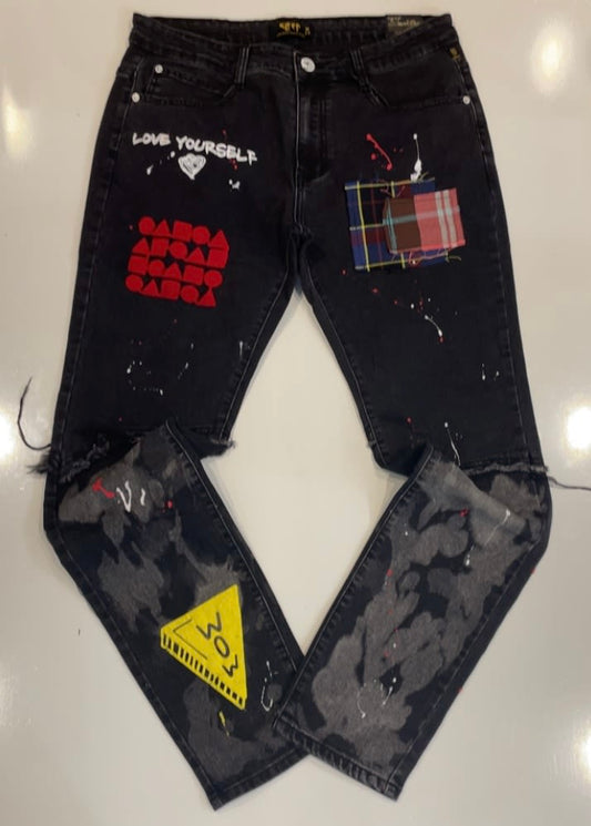 Kleep Black Love Yourself Skinny Jeans