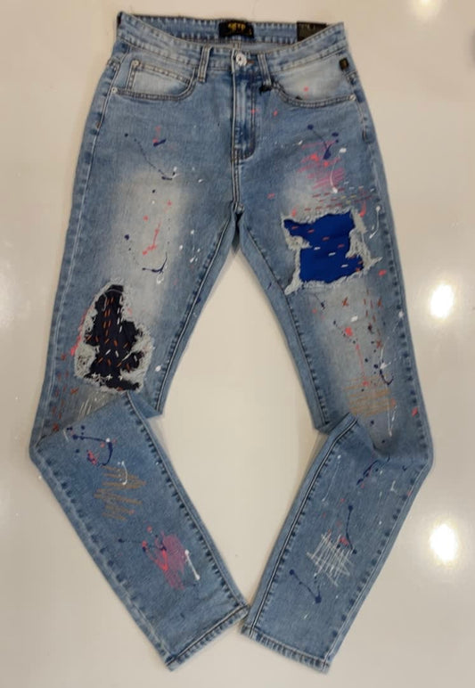 Kleep Venice Paint Splatter Skinny Jeans
