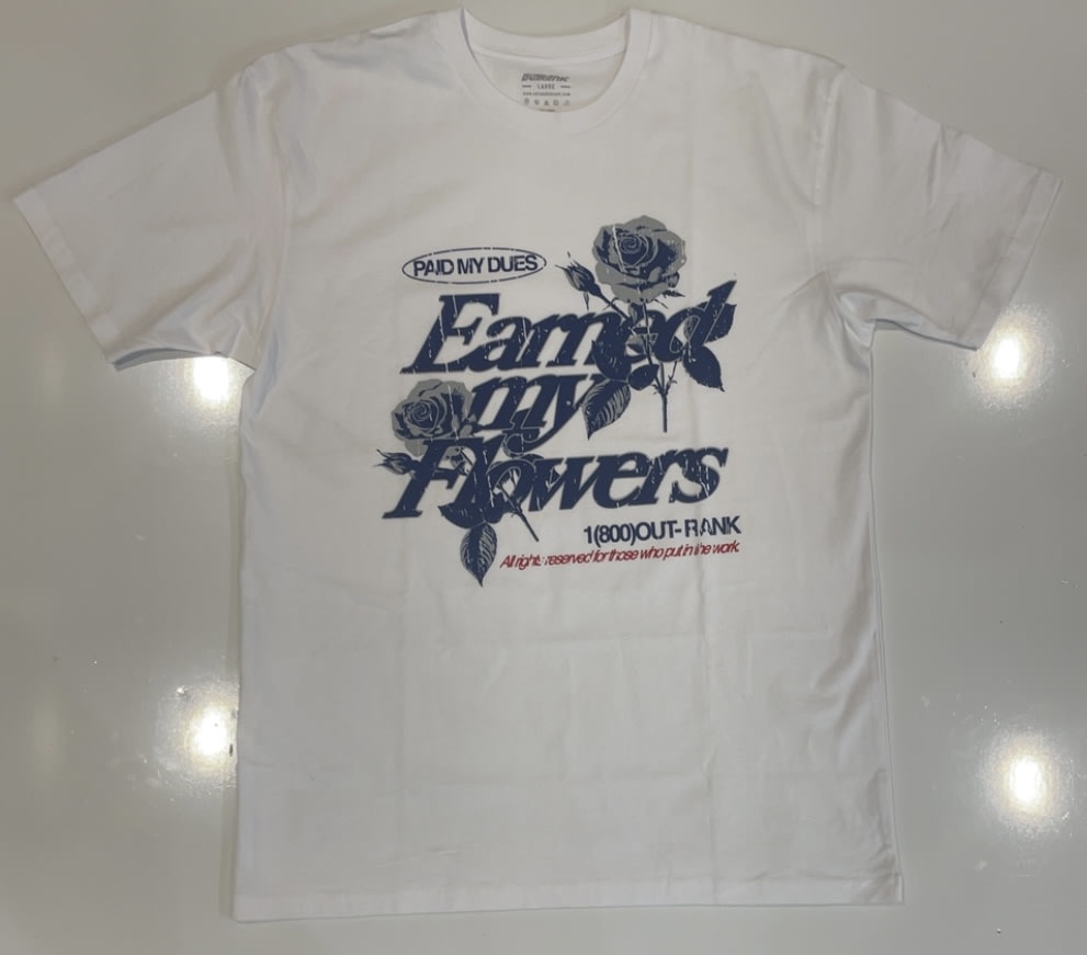 Outrank White and Blue Paid My Dues T-Shirt