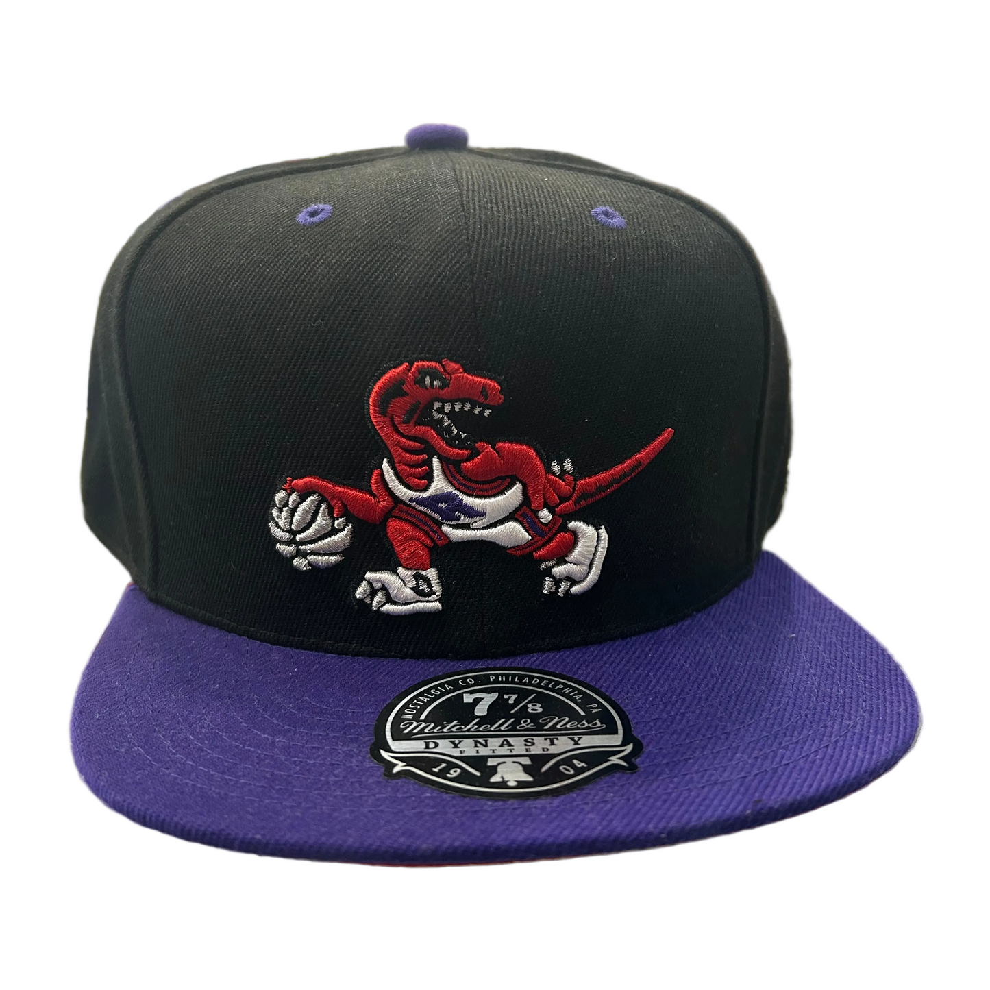 MITCHELL& NESS-Toronto Raptors Hardwood Classics 2-Tone Fitted Hat - Black/Purple