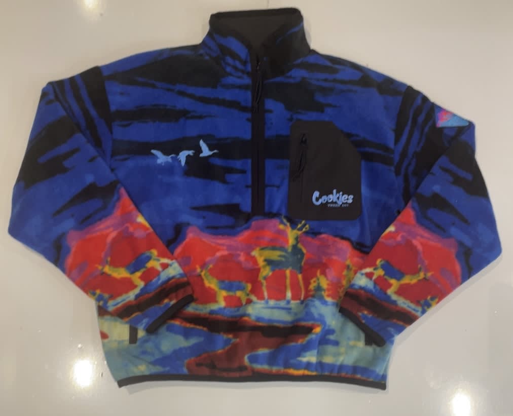 Cookies Tree Division Print Fleece Hoodie