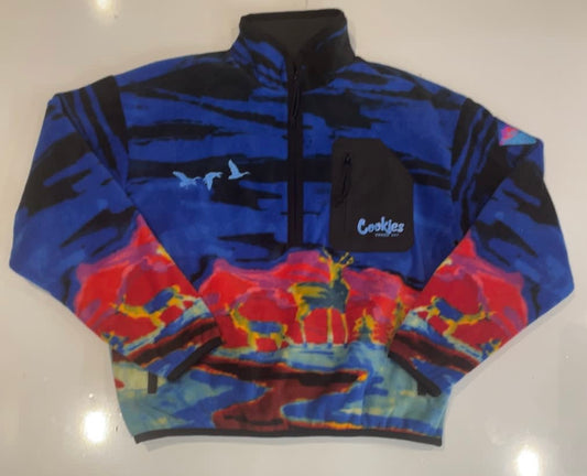 Cookies Tree Division Print Fleece Hoodie