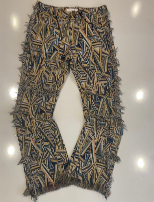 KDNK Multi Colored Flare Pants