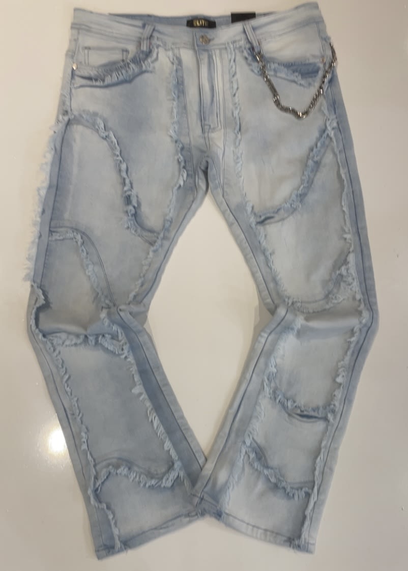 Elite Light Blue Stacked Jeans