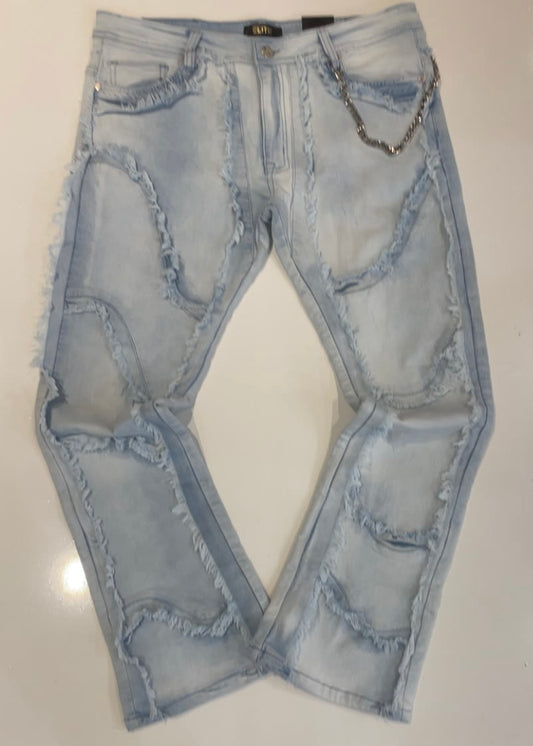 Elite Light Blue Stacked Jeans