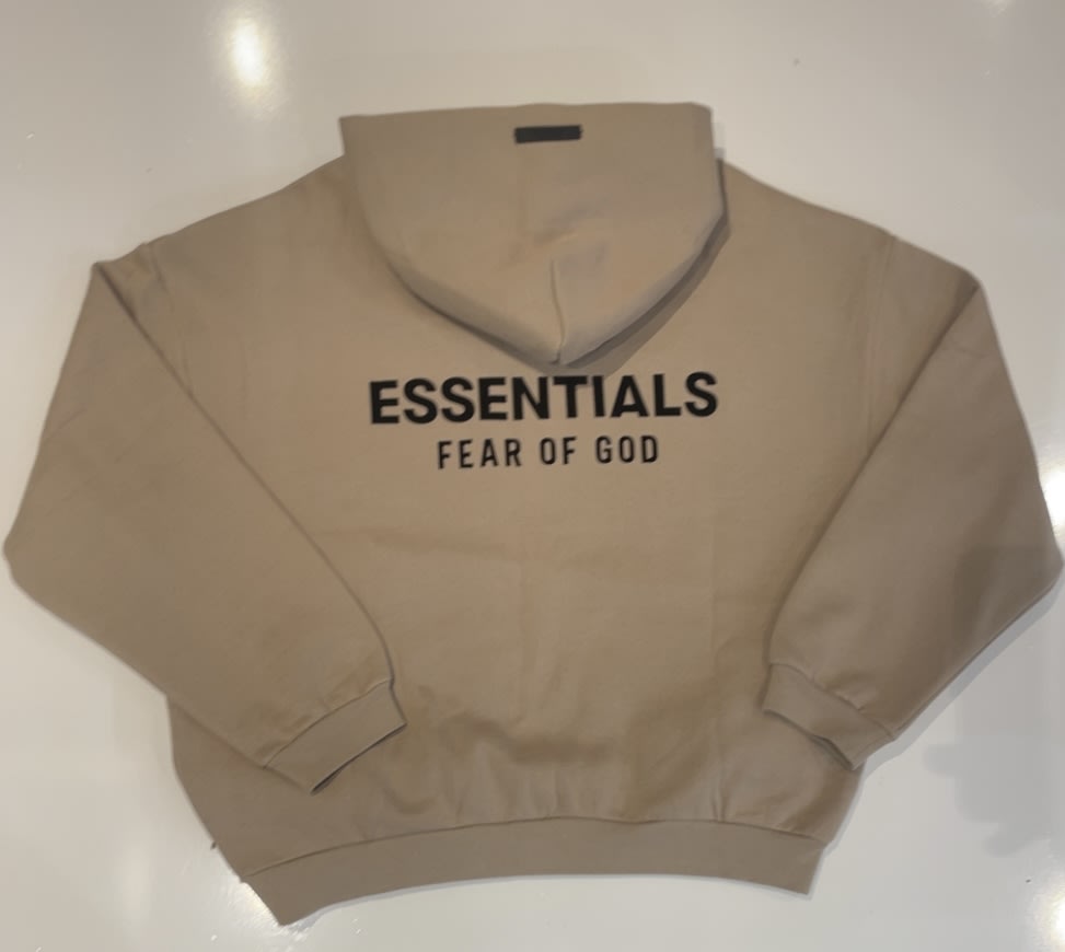 Essentials Desert Sand Cropped Hoodie