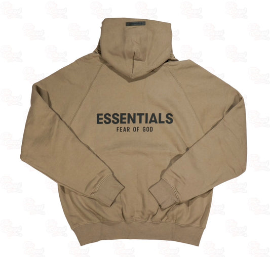 Essential Brown Front Logo Hoodie
