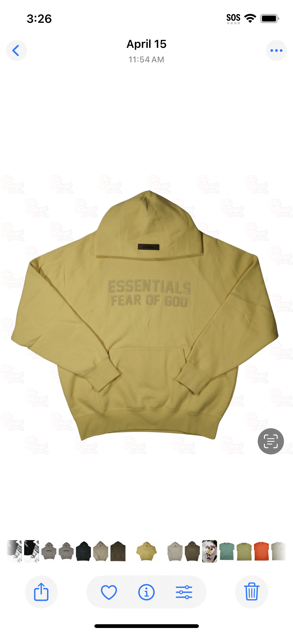 Essentials Yellow Logo Hoodie