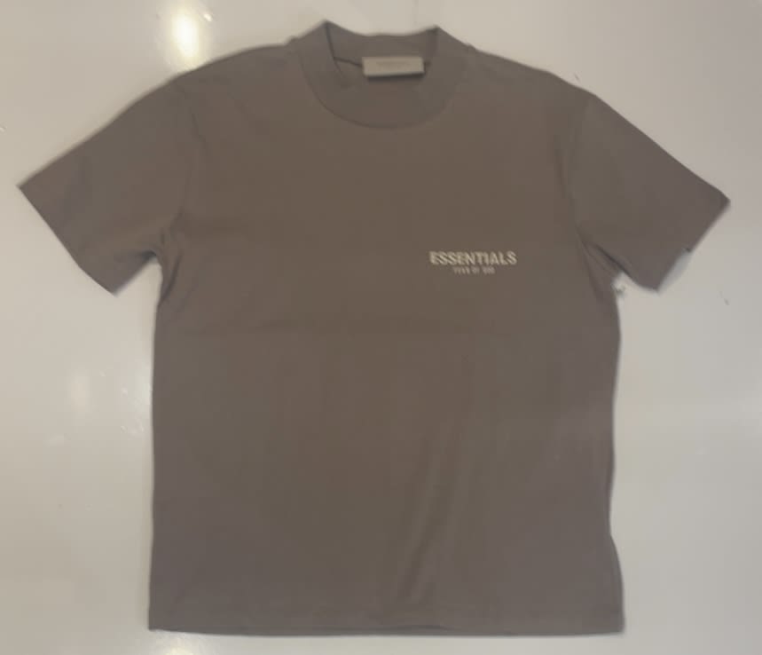 Essentials Light Brown Front Logo T-Shirt