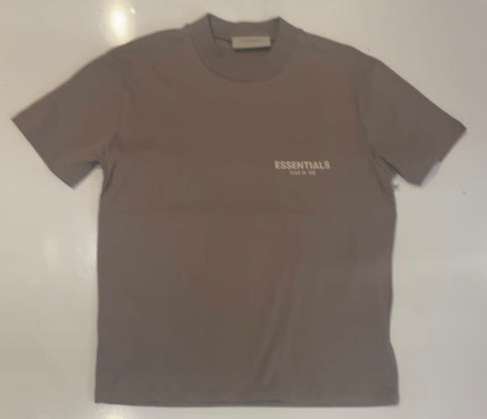 Essentials Light Brown Front Logo T-Shirt