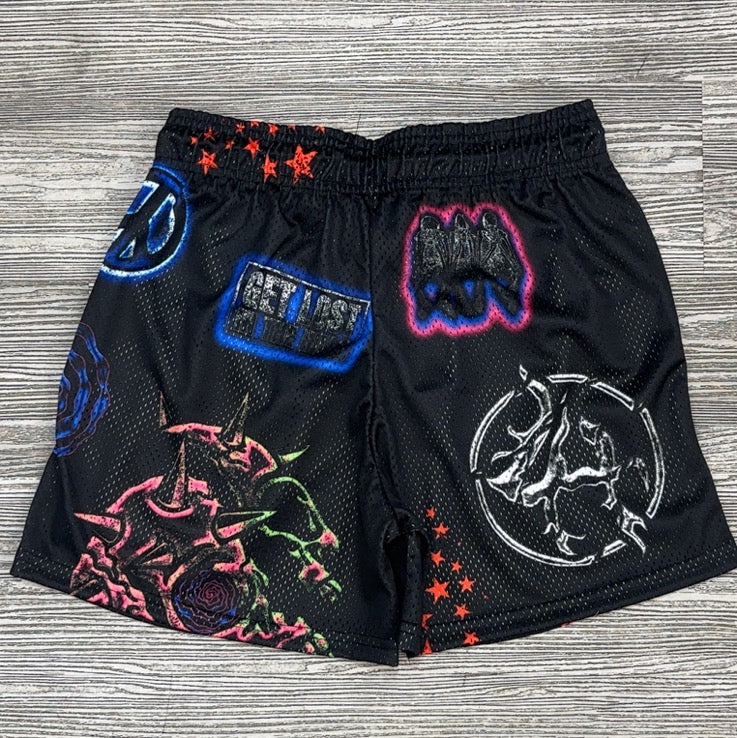 Lost Hills- get lost mesh shorts