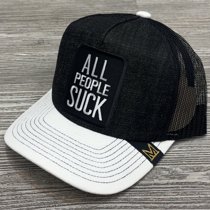 MV Dad Hats- people suck trucker hat(black/off white)