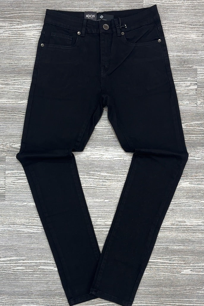 Focus- premium clean denim jeans (jet black)