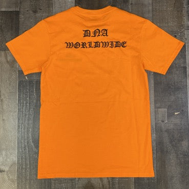 Dna Premium Wear- old English writing ss tee (orange)