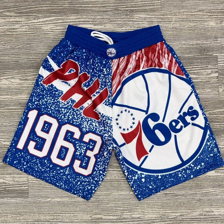 Mitchell & Ness- nba Jumbotron sumimated shorts 76ers