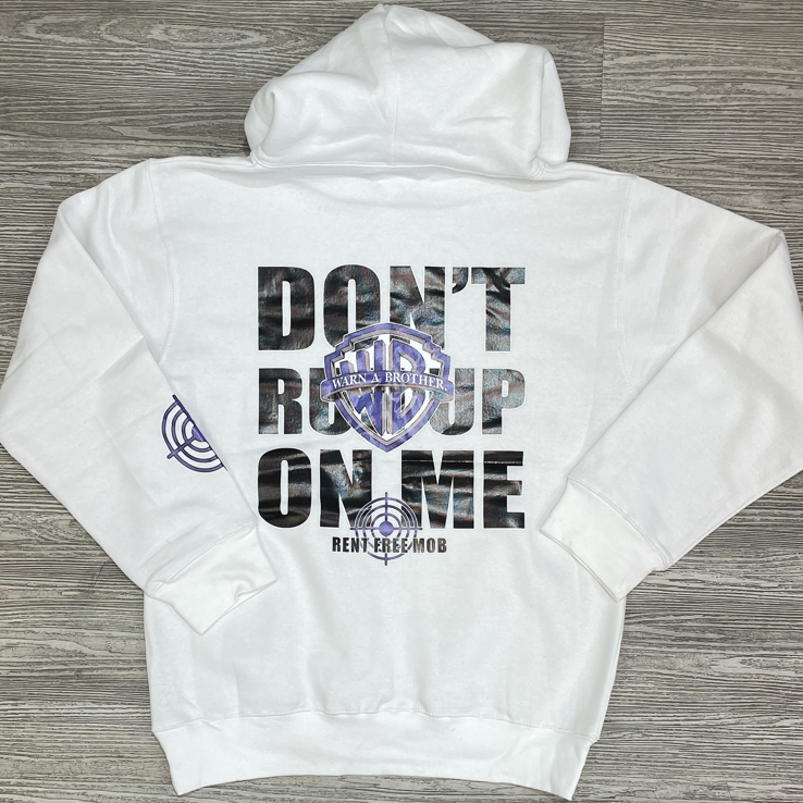 Game Changers- don’t run up on me hoodie (white/blue)