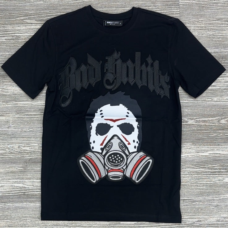 Roku Studio- bad habits gas mask ss tee (black)