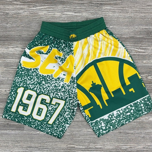 Mitchell & Ness- nba Jumbotron sumimated shorts SuperSonics