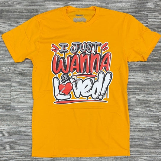 XGear101- wanna be loved ss tee (dark yellow)