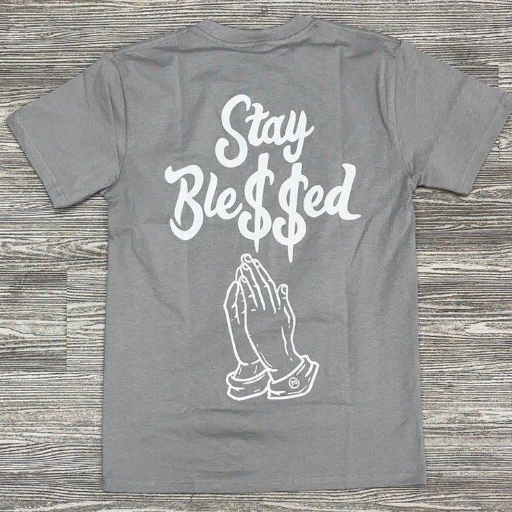 Planet Of The Grapes- keep the faith ss tee (gray/white)