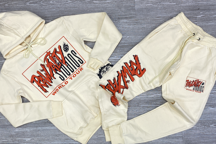 Rawyalty- raw studios sweatsuit (cream)