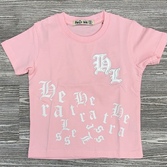 Focus- heartless ss tee (pink)(kids)