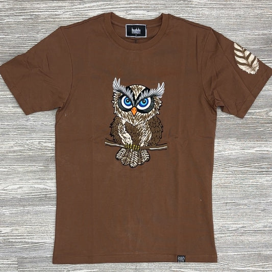 DENIMiCITY- woke owl ss tee (brown)