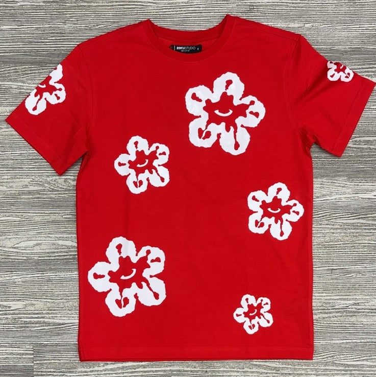 Roku Studio- tear drip ss tee (red)