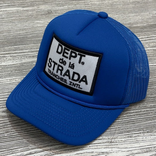 Planet Of The Grapes- Strada trucker hat (blue)