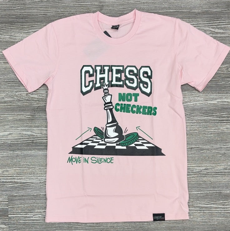 Planet Of The Grapes- chess ss tee (pink/green)