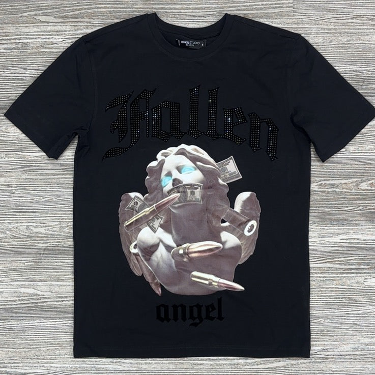 Roku Studio- fallen angel bullet ss tee (black)