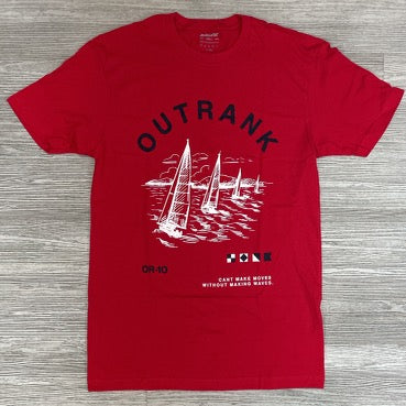 Outrank- making waves ss tee (red)