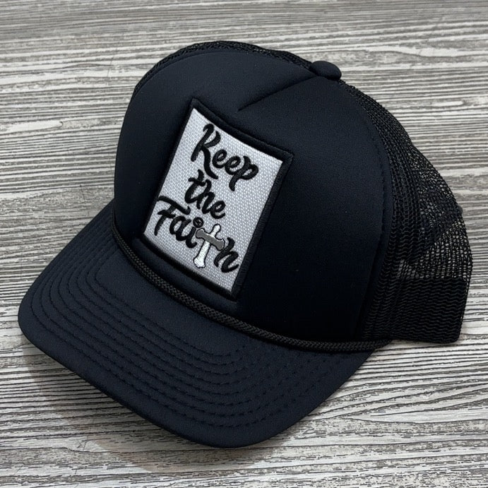 Planet Of The Grapes- keep the faith trucker hat (black)