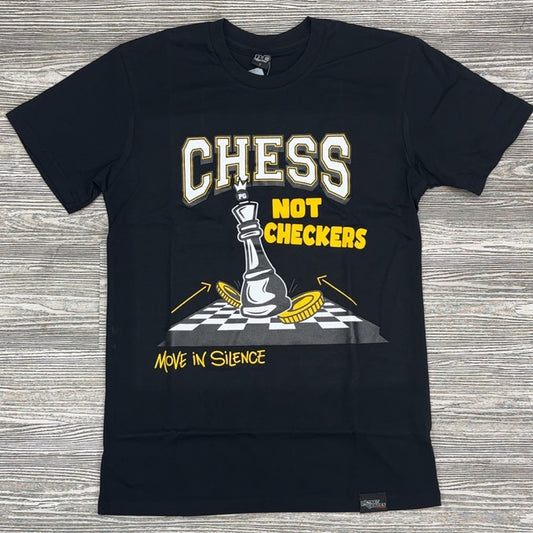 Planet Of The Grapes- chess ss tee (black/yellow)
