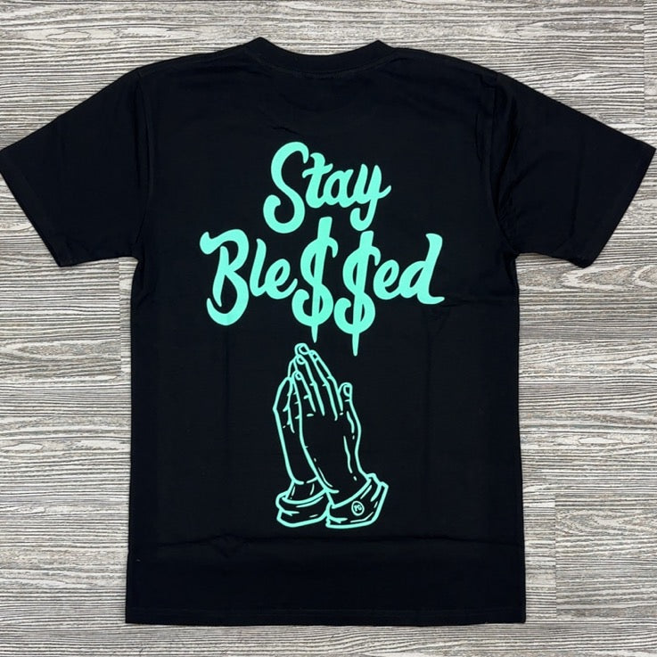 Planet Of The Grapes- keep the faith ss tee (black/turquoise)