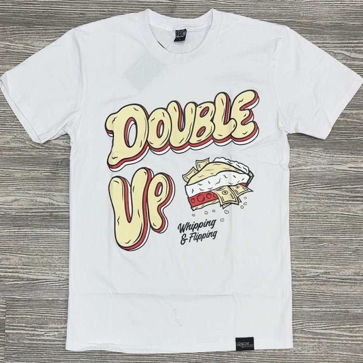 Planet Of The Grapes- double up ss tee (white/red)