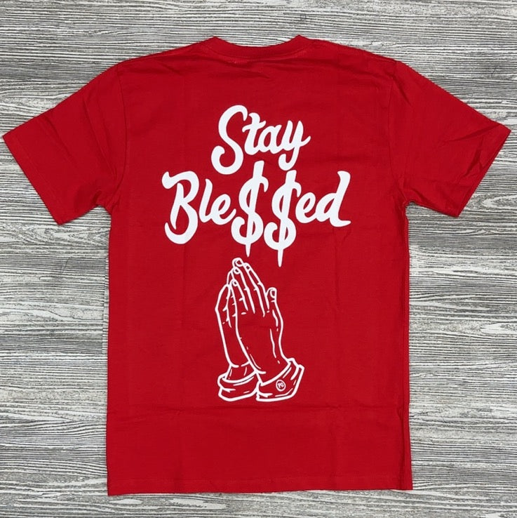 Planet Of The Grapes- keep the faith ss tee (red/white)