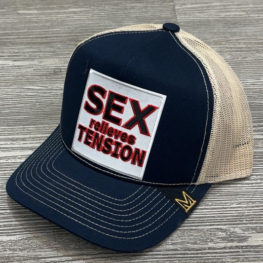 MV Dad Hats- relieves tension trucker hat(navy/cream)